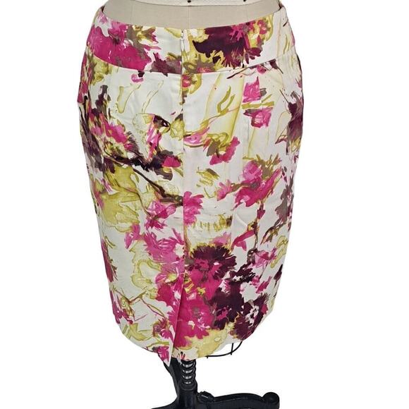 Charter Club Pinks floral pencil skirt Stretch Cotton size 8 - Picture 3 of 6